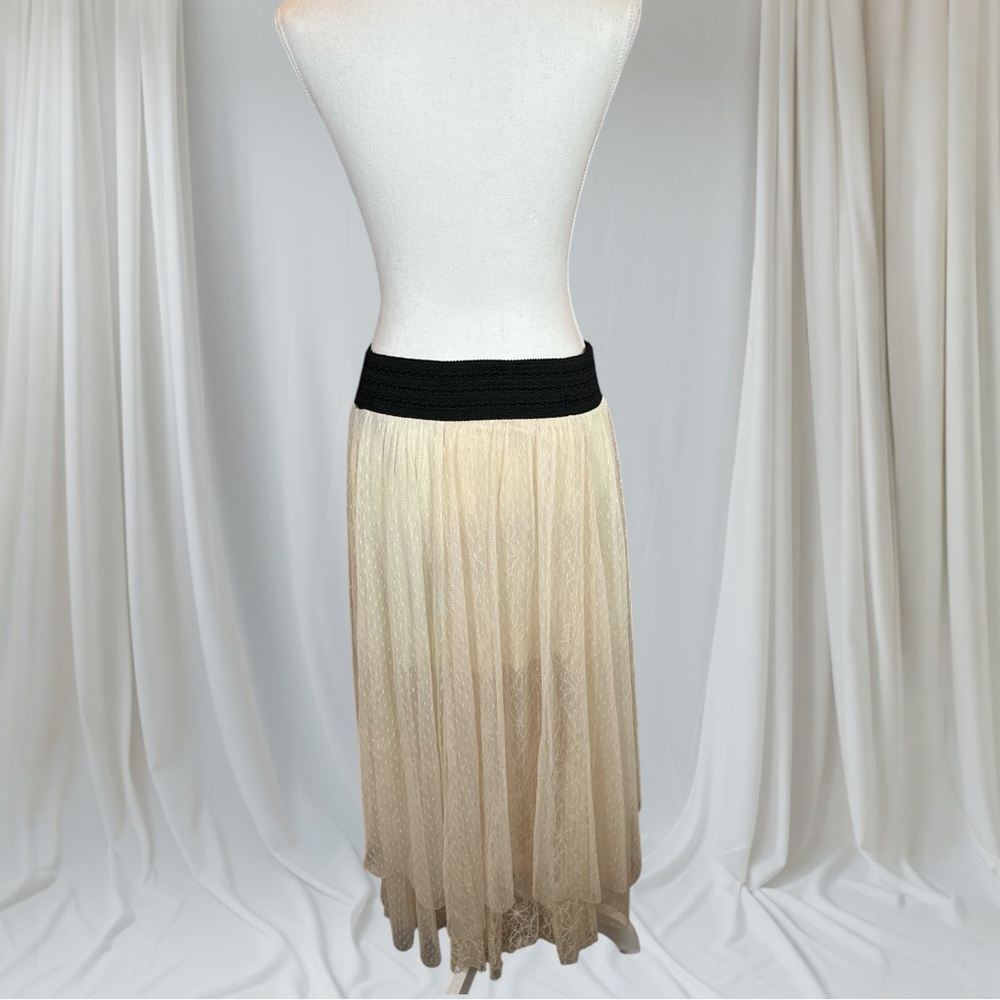 Free People Ivory Combo Dotted Mesh Tutu Skirt - Picture 5 of 9